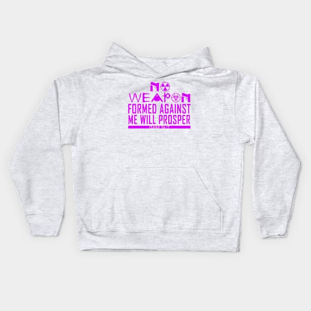 No Weapon Formed (Purple) Kids Hoodie by Wakanda Forever
